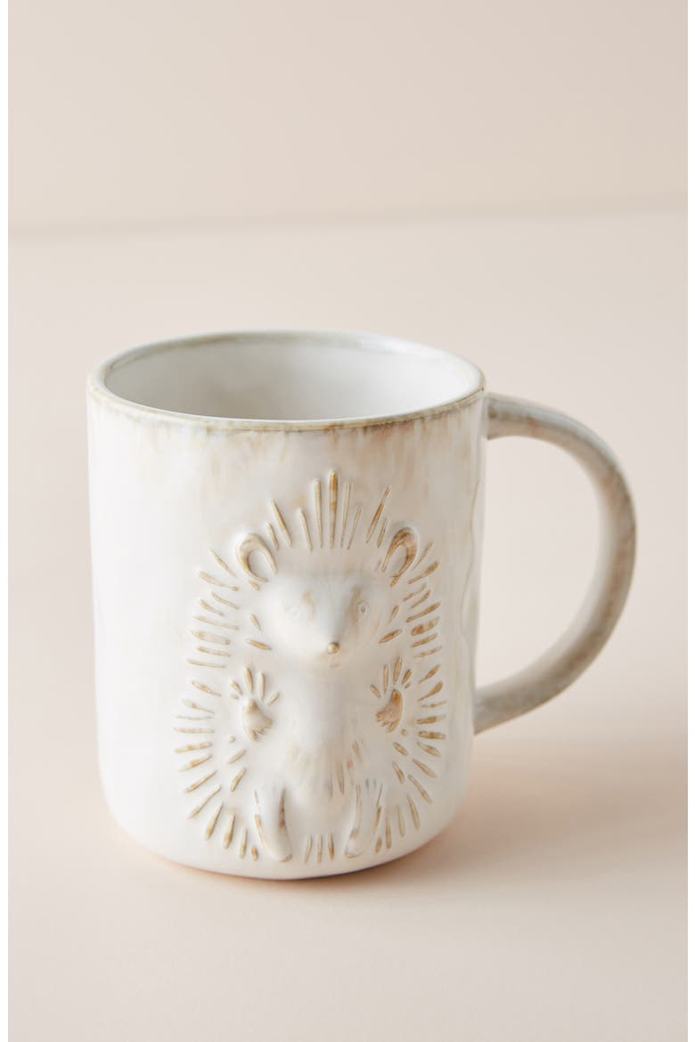 Anthropologie Kylo Hedgehog Mug, Main, color, CREAM
