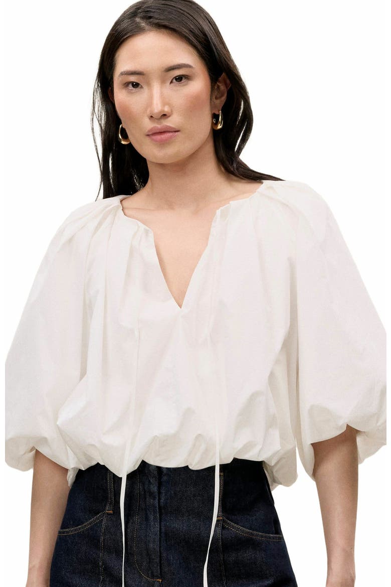 Priya Bubble Top, Alternate, color, MILK