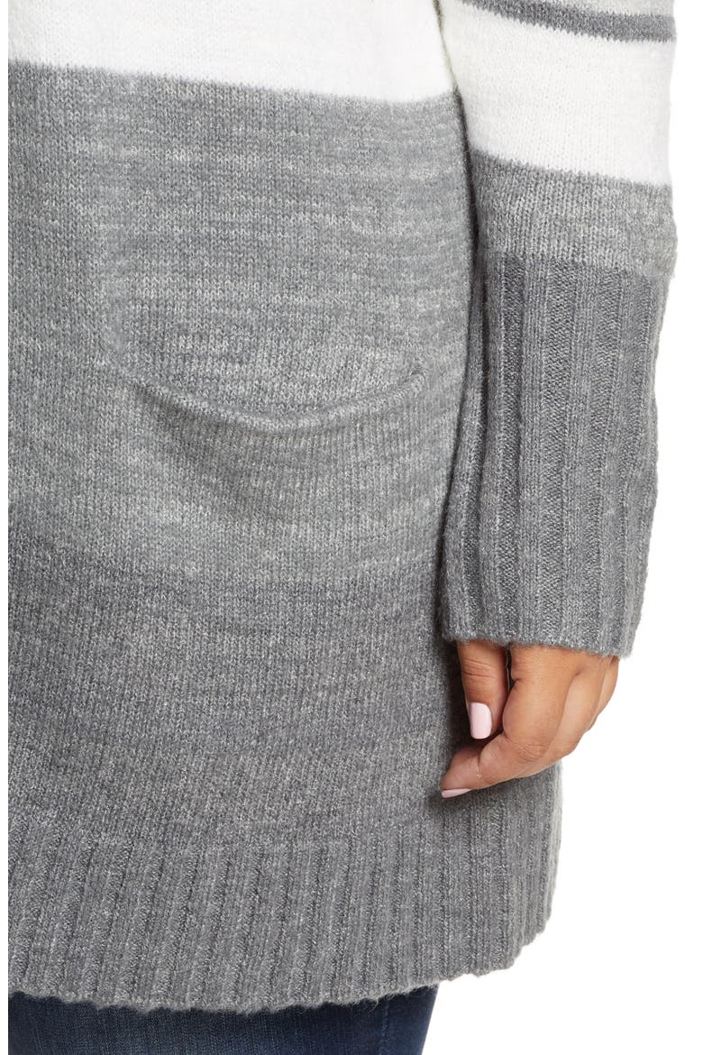 Stripe Cardigan, Alternate, color, GREY MULTI KELSIE STP