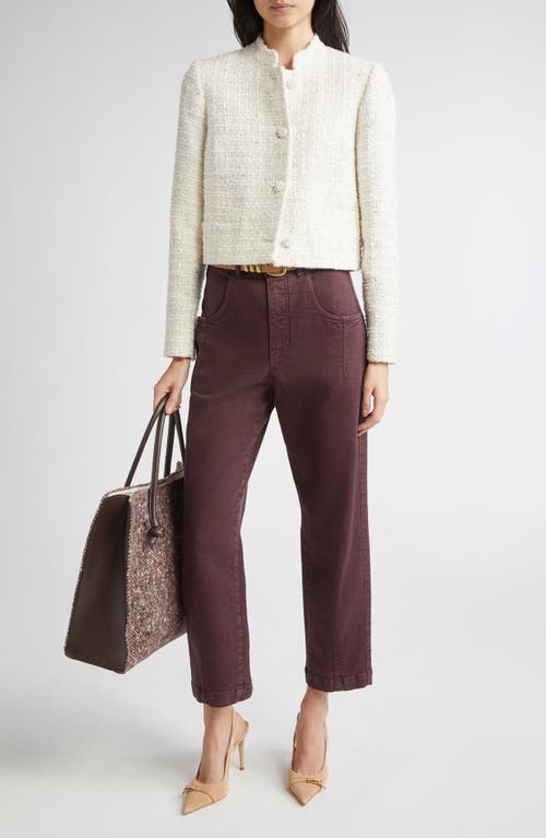 Eleventy Crop Straight Leg Jeans In Brown