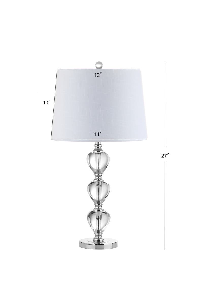 JONATHAN Y Cole Crystal LED Table Lamp, Alternate, color, Clear