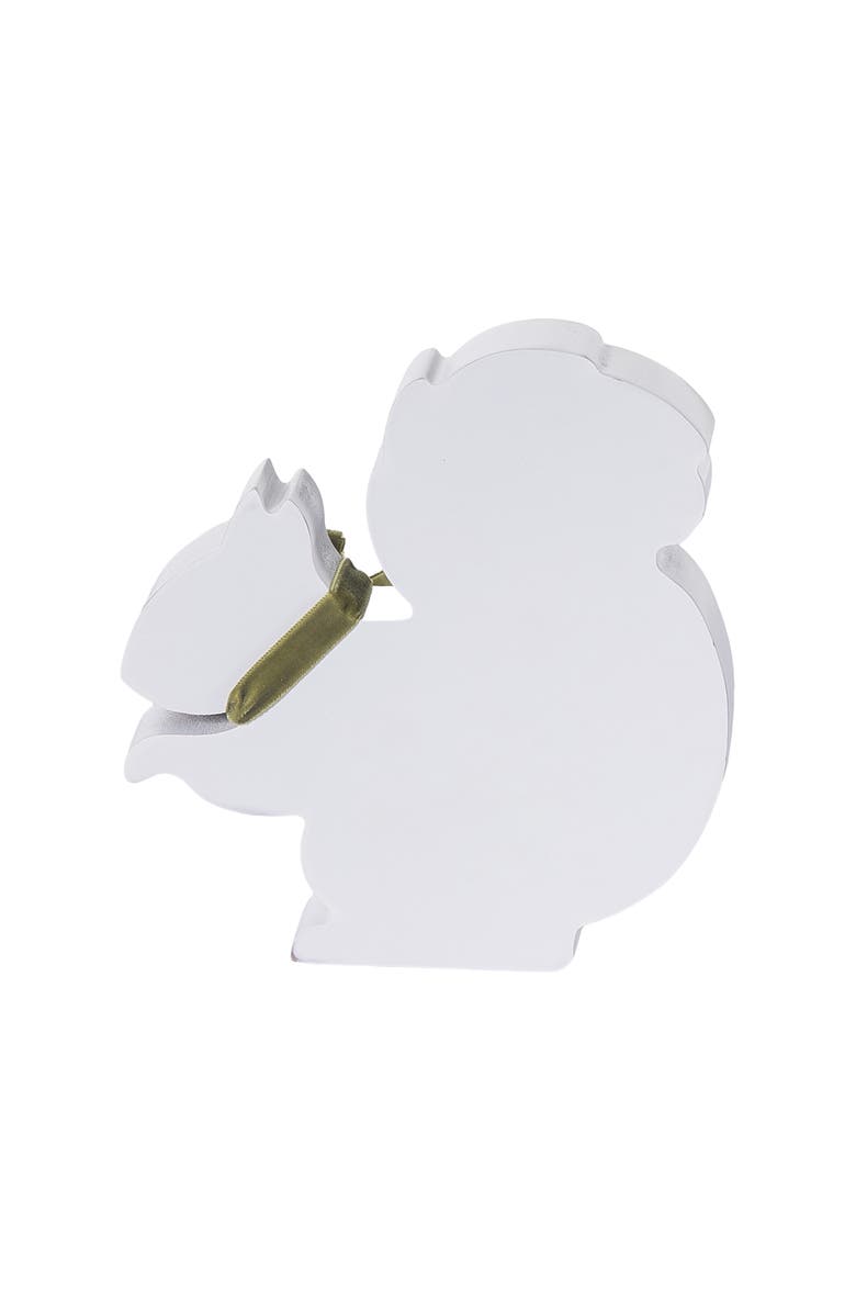 Transpac MDF Squirrel Decor Animal Figurine White Tabletop Accent, Alternate, color, White