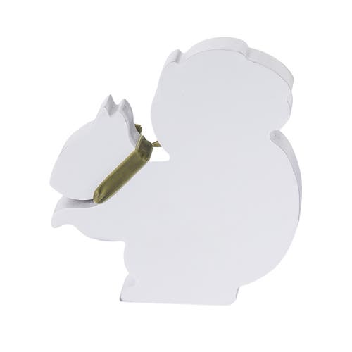 Transpac Mdf Squirrel Decor Animal Figurine White Tabletop Accent In White
