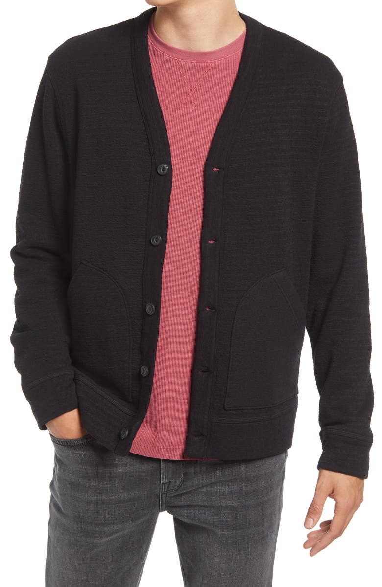 Treasure & Bond Men's Stretch Cotton Fleece Cardigan, Main, color,