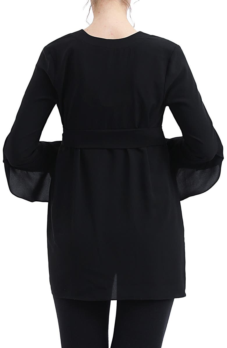Kimi and Kai Kay Long Sleeve Belted Maternity Blouse, Alternate, color, 
