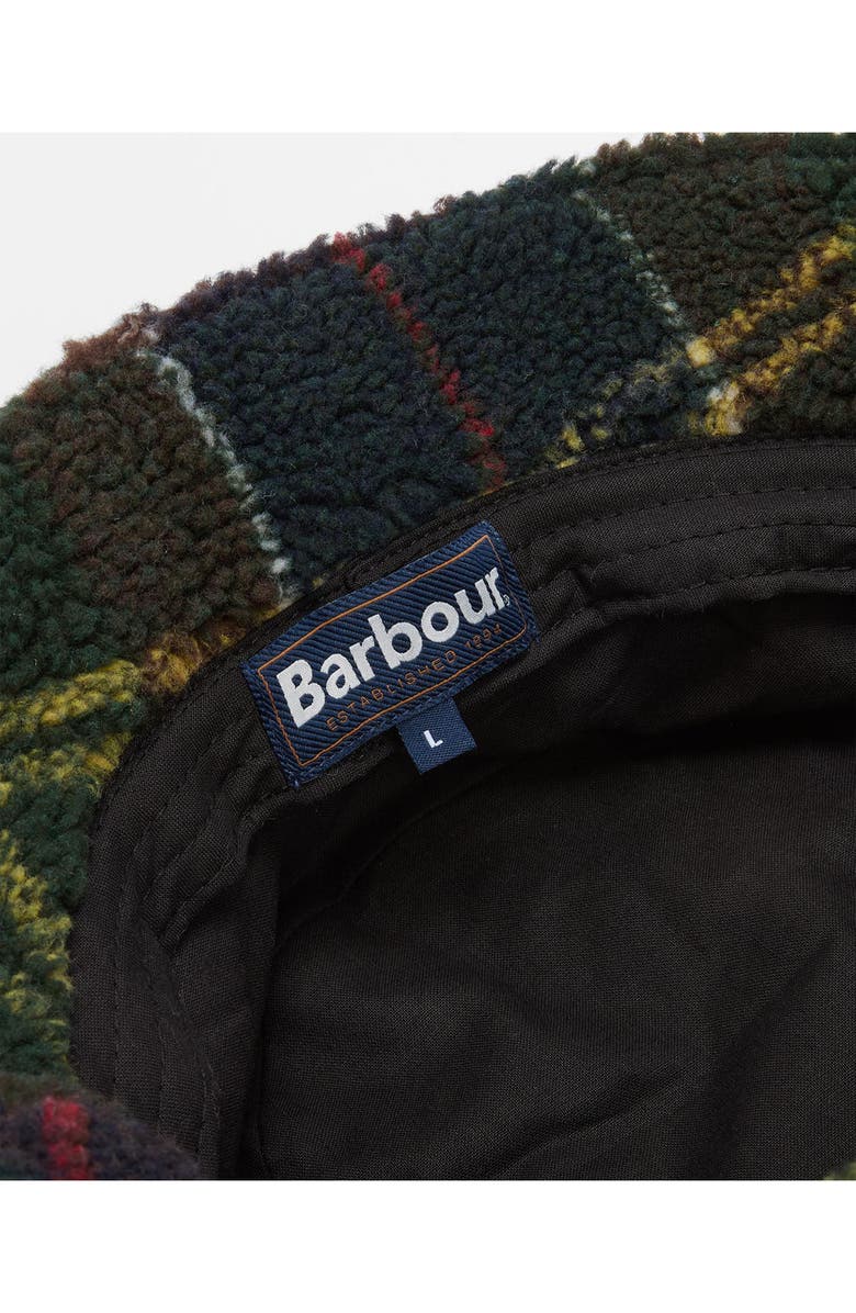 Barbour Field Tartan Fleece Bucket Hat, Alternate, color,
