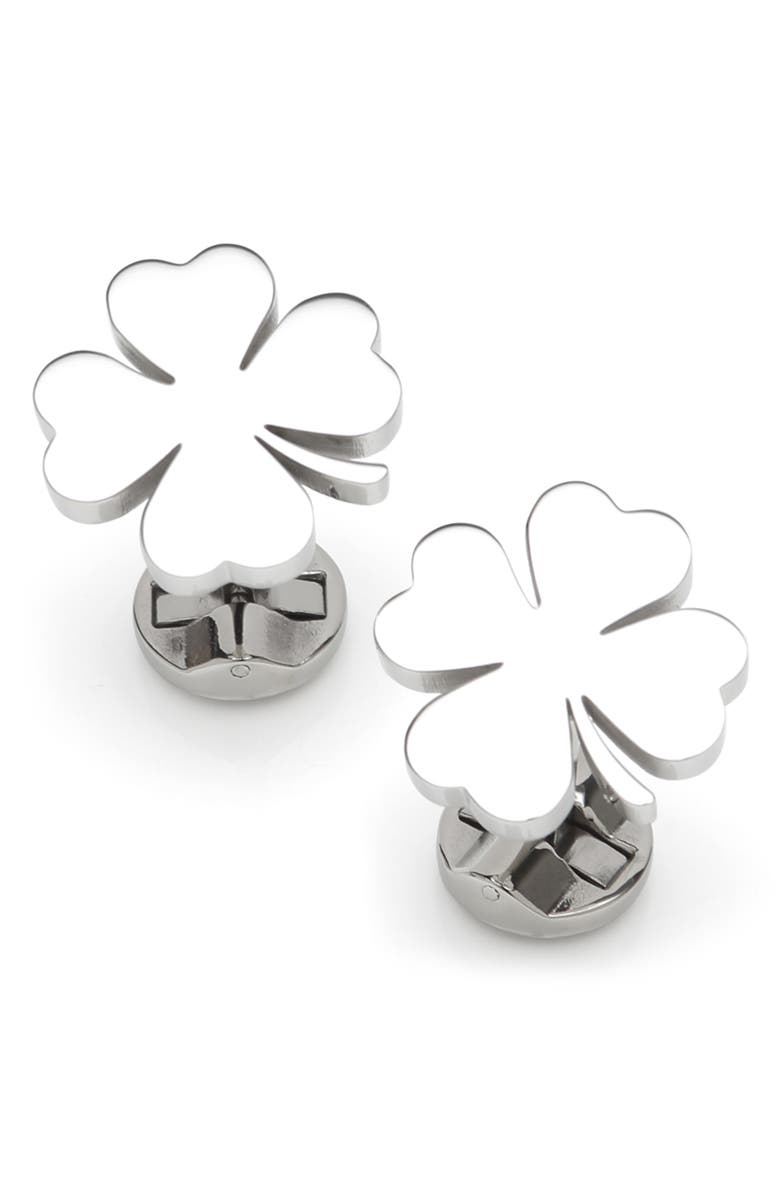 Cufflinks, Inc. Four Leaf Clover Cuff Links, Alternate, color, 