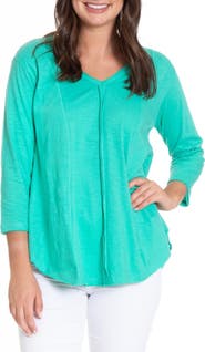 APNY Slub Cotton V-Neck T-Shirt