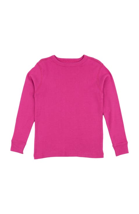 Kids Long Sleeve T-Shirt, 100% Cotton, Solid Colors