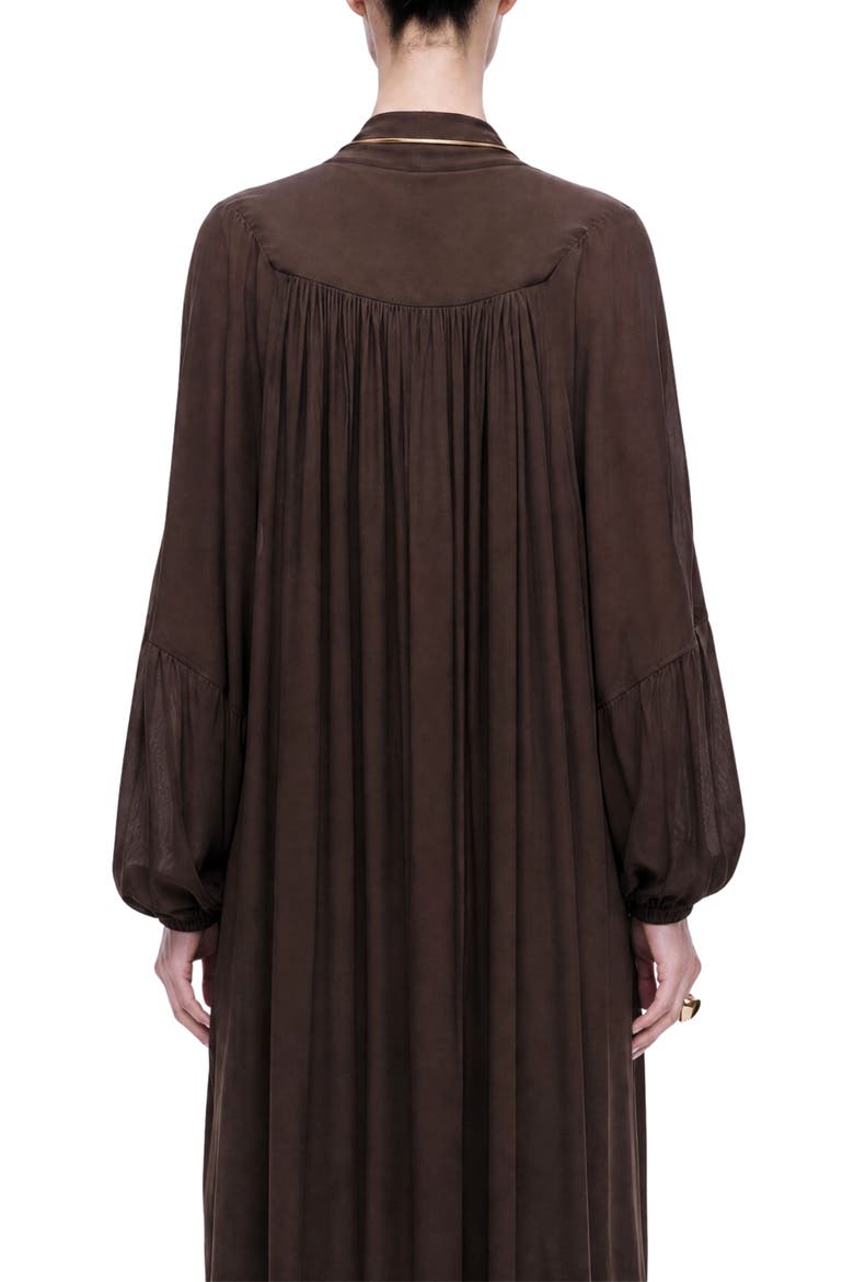 Draped Wrap Maxi Dress, Alternate, color, Brown