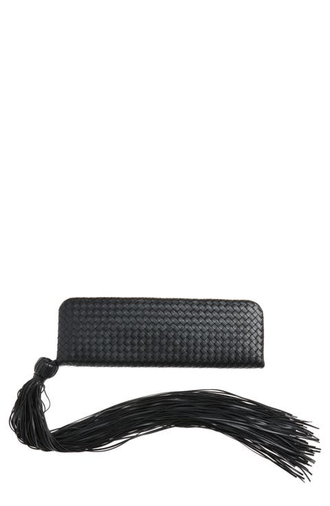 Intrecciato Plume Leather Clutch
