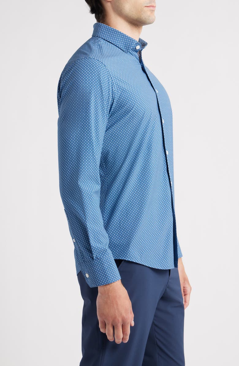 Mizzen+Main Leeward Trim Fit Neat Floral No Tuck Button-Up Shirt, Alternate, color, Set Sail Multi Floral