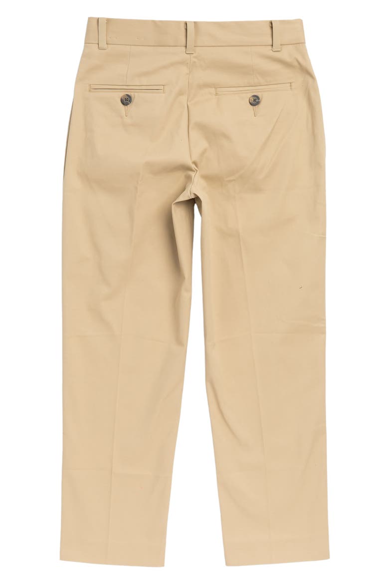 Kids' Fine Twill Chino Pants, Alternate, color, MED KHAKI