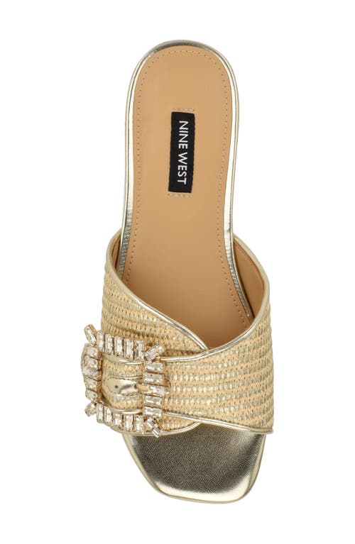 Nine West Laniey Slide Sandal In Gold