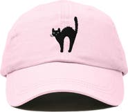 Dalix Black Cat Embroidered Casual Hat