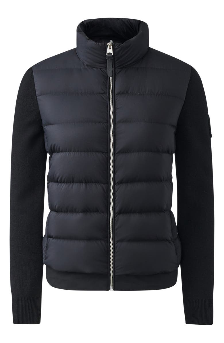 Mackage Oceane Knit Sleeve 800 Fill Power Down Puffer Jacket, Alternate, color,