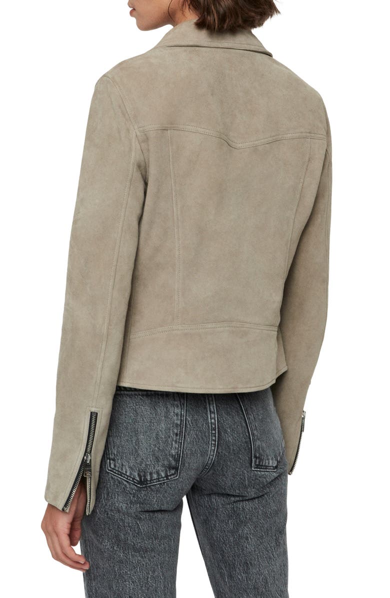 AllSaints Vela Suede Biker Jacket, Alternate, color,