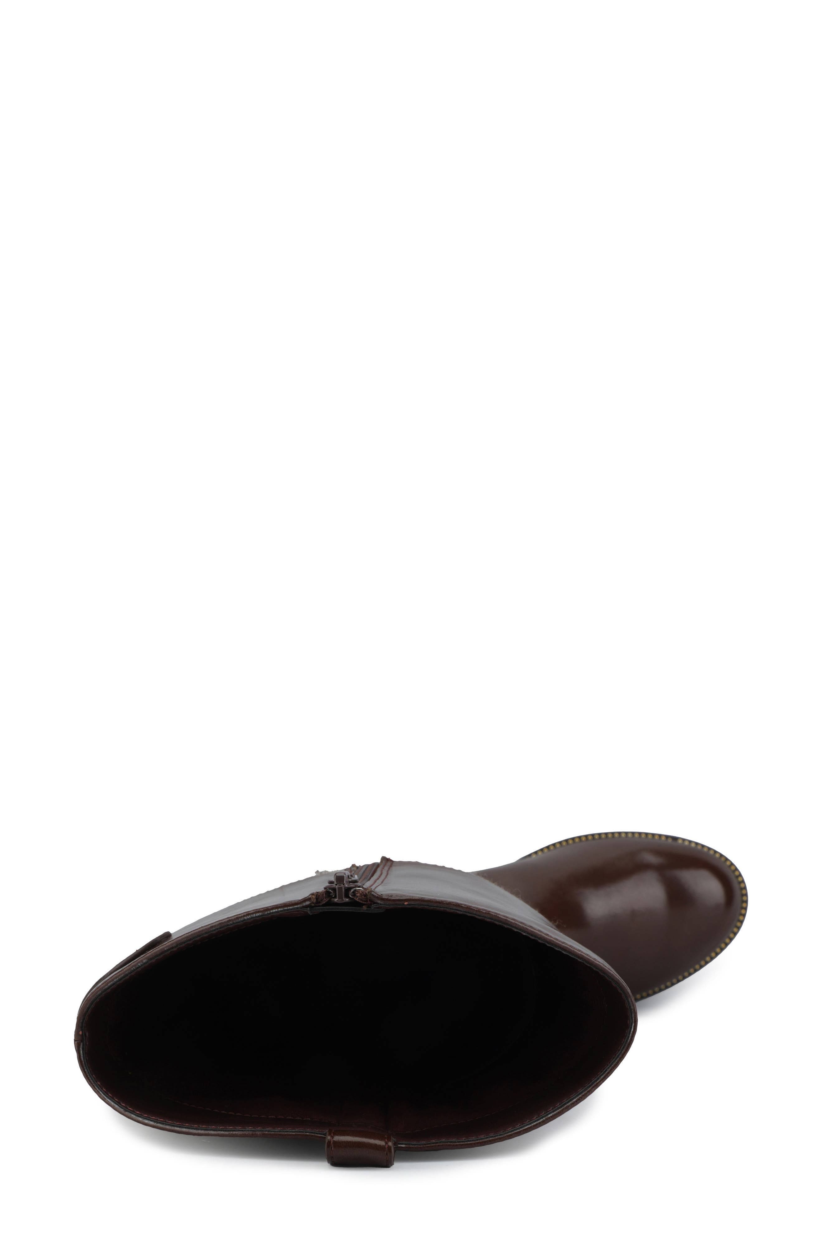 Fog Knee High Leather Riding Boot, Alternate, color, BROWN