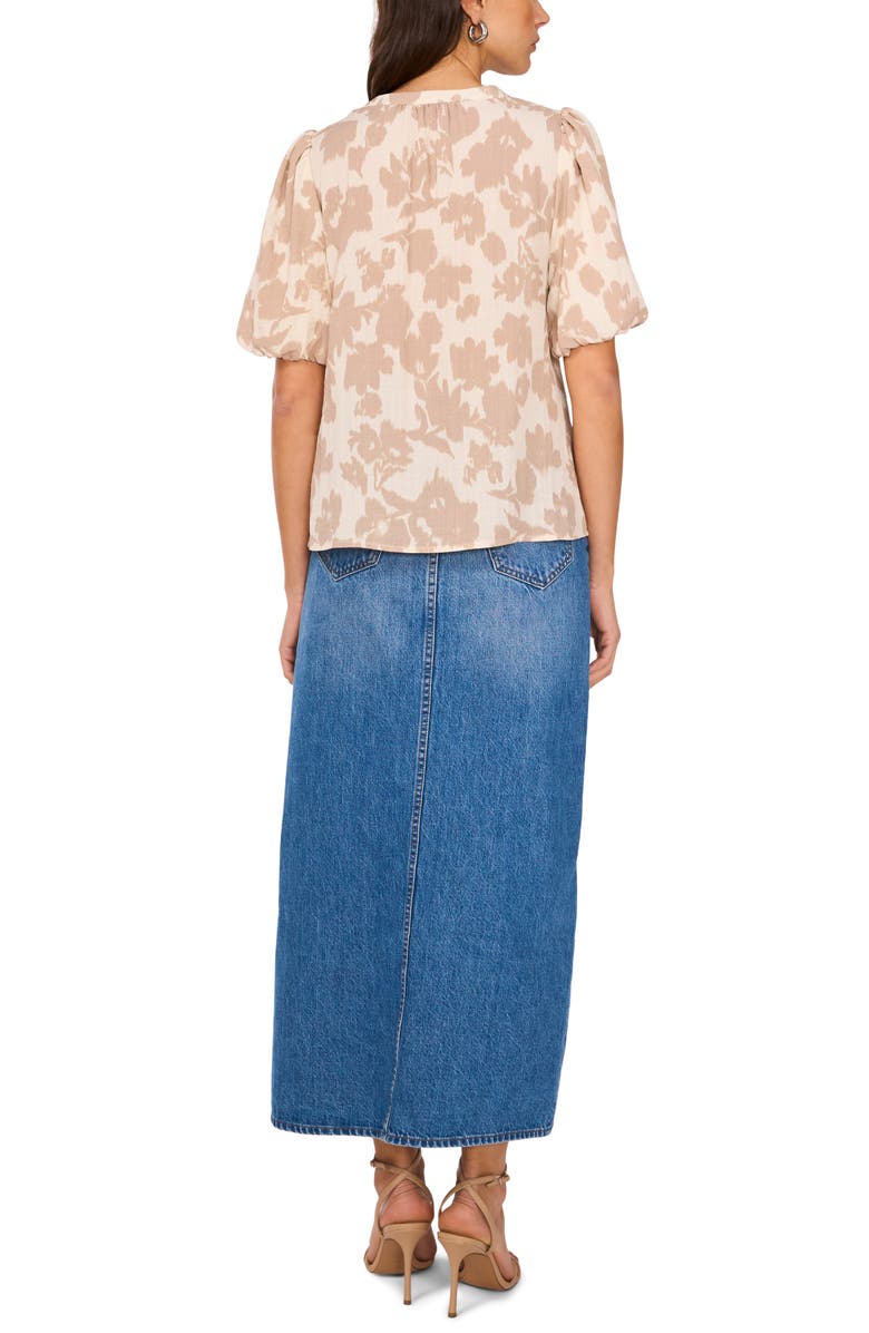 Vince Camuto Organdy Puff Sleeve Top, Alternate, color, 