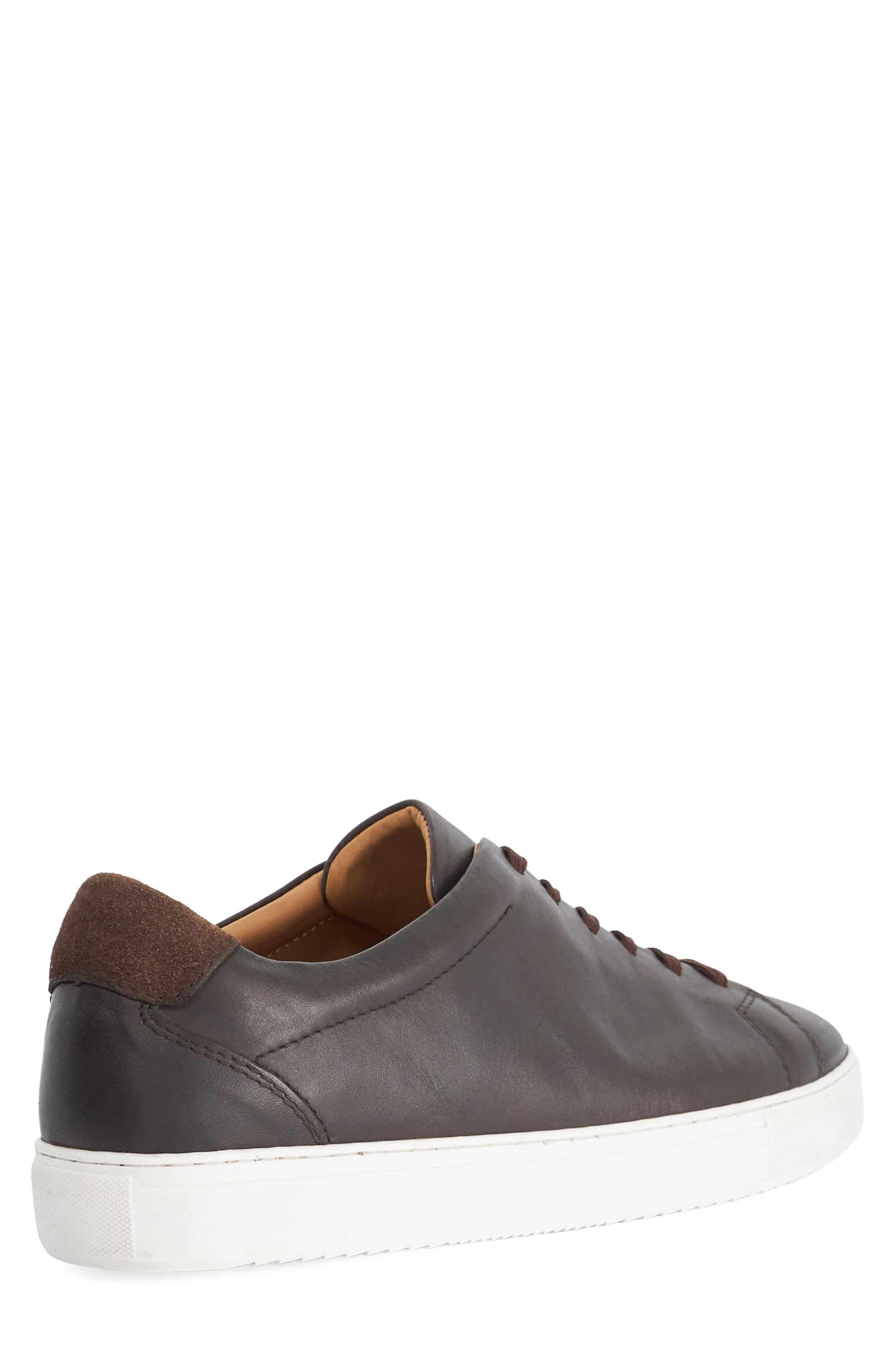 Trevons Low Top Sneaker, Alternate, color, DARK BROWN