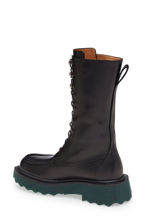 Off-white Sponge Sole Pocket Combat Boot In Black