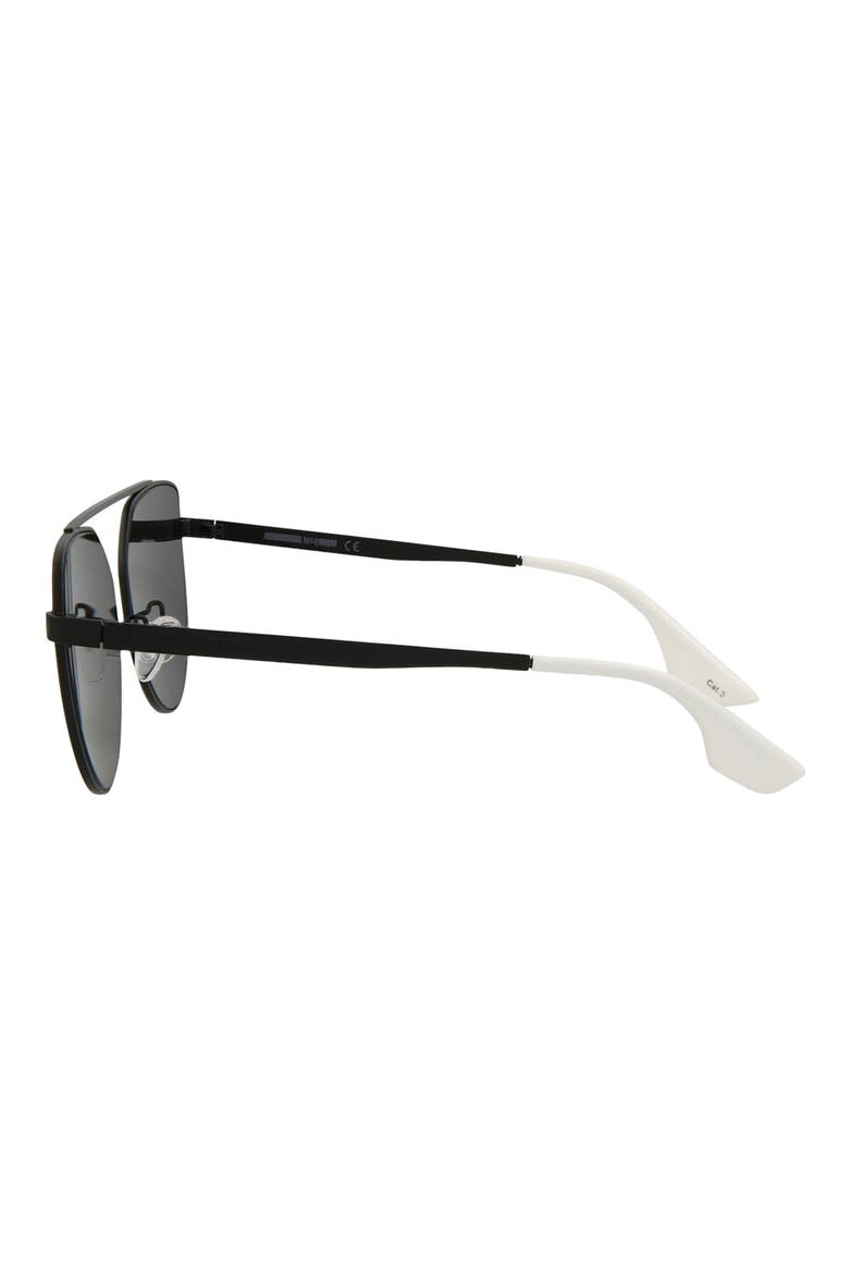 BY ALEXANDER MCQUEEN 58mm Wire Sunglasses, Alternate, color, BLACK BLACK GREY