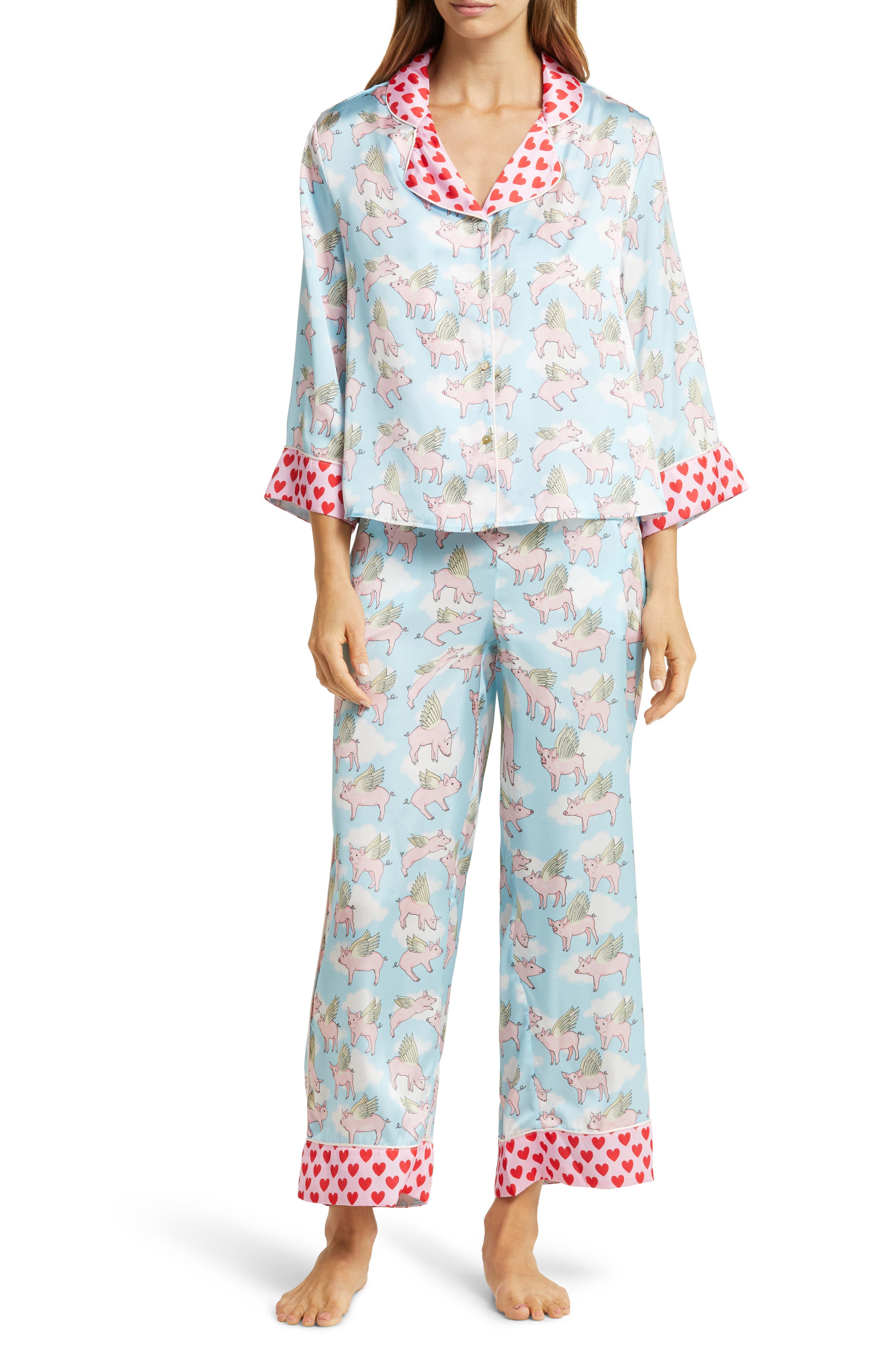 Karen Mabon Pigs Can't Fly Recycled Polyester Pajamas (Women ...