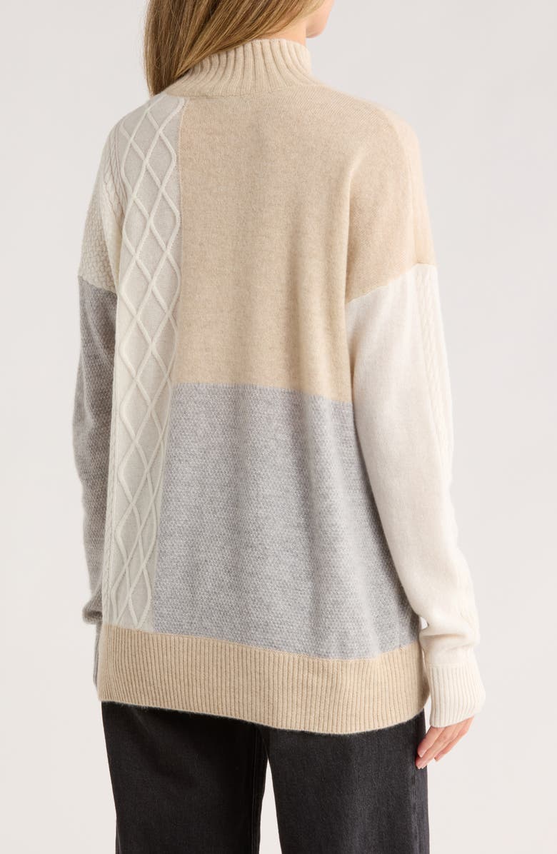 vineyard vines Cashmere Mock Neck Sweater, Alternate, color, Oatmeal Heather