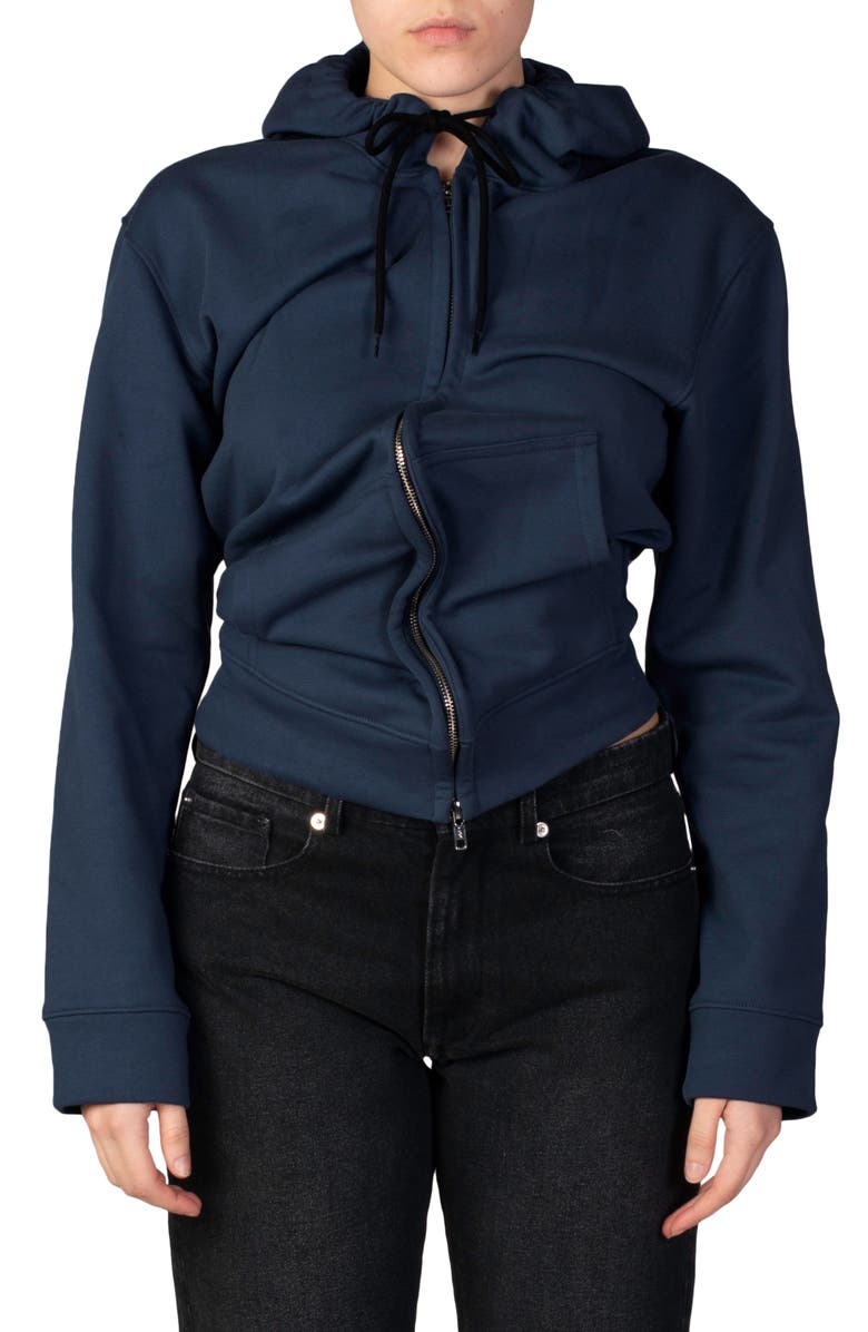 Vaquera Twisted Cotton Logo Hoodie, Main, color,