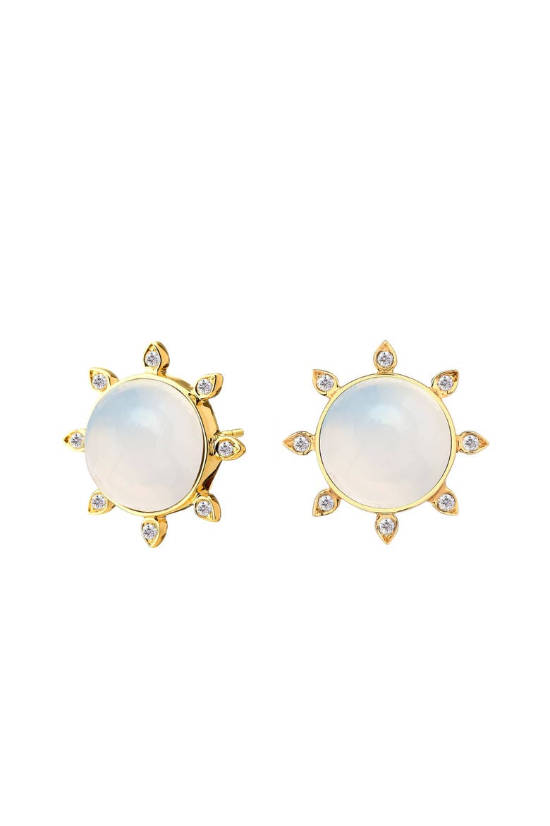 Cosmic Sun Studs, Main, color, Moon Quartz