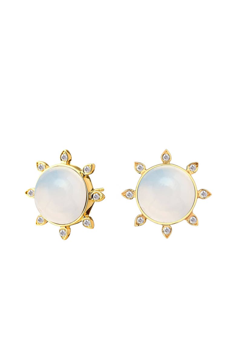 SYNA Cosmic Sun Studs, Main, color, Moon Quartz