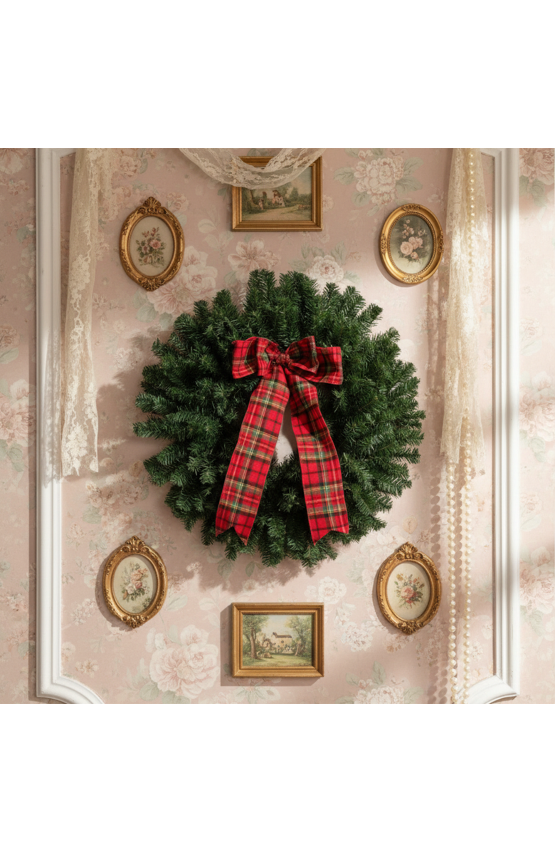 CocoBella Seraphina Holiday Wreath, Alternate, color, Green