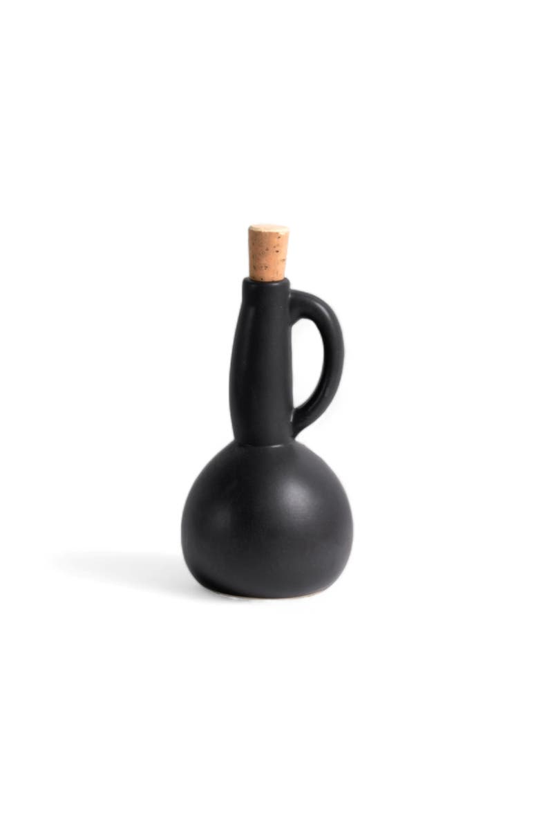 Gharyan Stoneware Dadasi Olive Oil Dispenser, Main, color, Matte Black