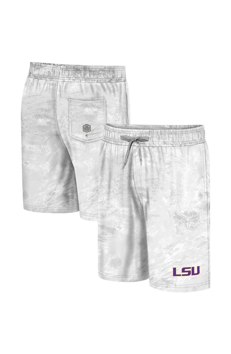 COLOSSEUM Men's Colosseum White LSU Tigers Realtree Aspect Ohana Swim Shorts, Alternate, color, 