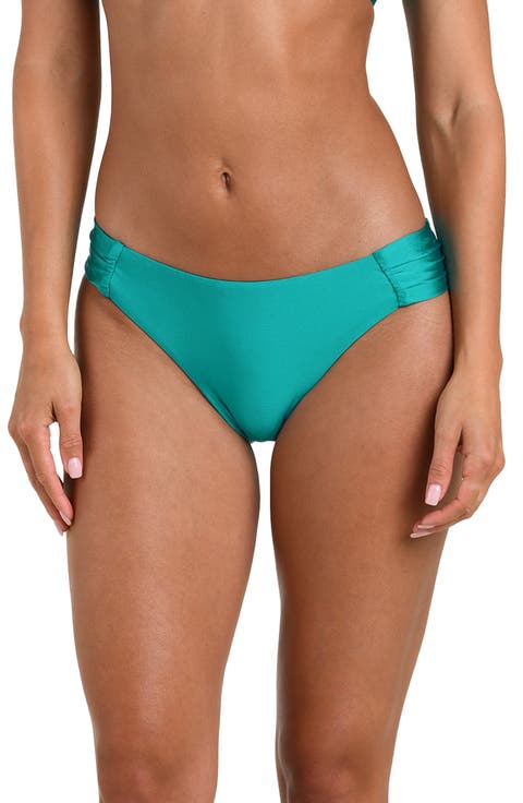 Solids Shirred Side Bikini Bottoms