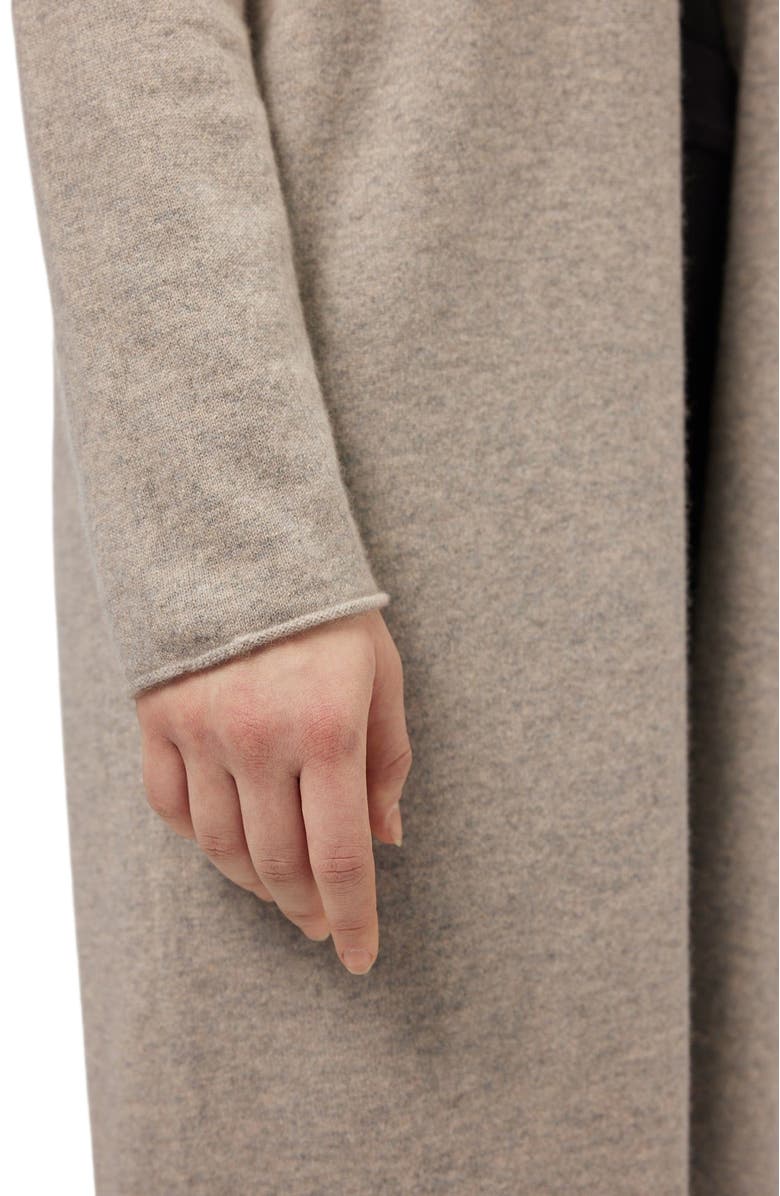 GOBI Mongolian Cashmere 3D Longline Cardigan, Alternate, color, Dawn Grey