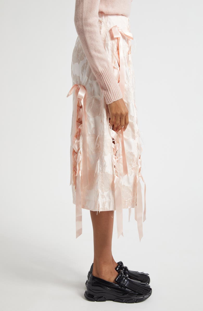 Simone Rocha Unraveleing Ribbon Skirt, Alternate, color, Blush/ Blush