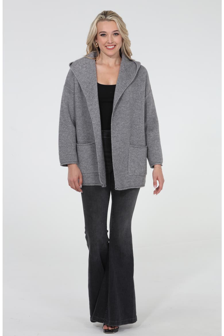 Hooded Coatigan, Alternate, color, GREY