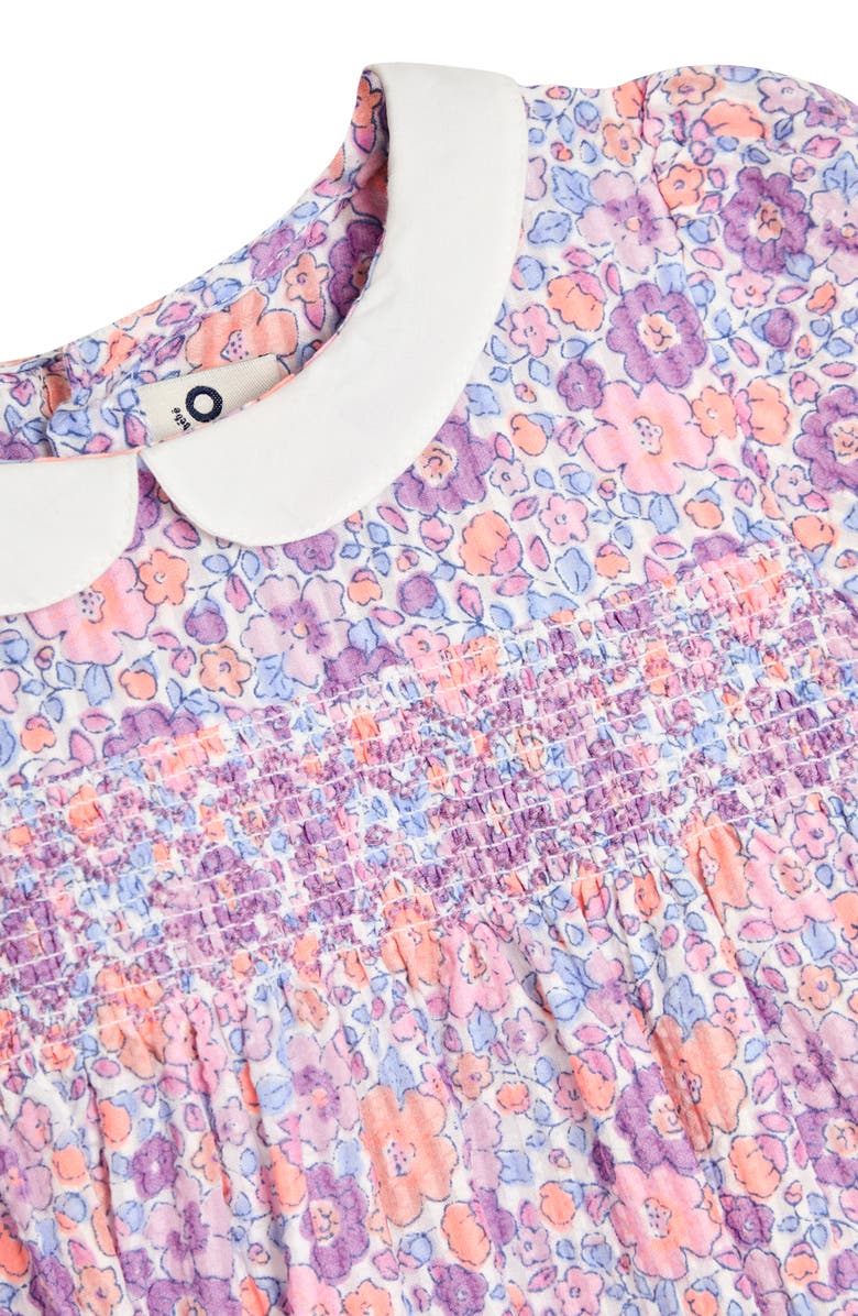 JOJO MAMAN BEBE Tropical Floral Smocked Dress & Bloomers Set, Alternate, color, Lilac