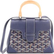 Pre-Owned Goyard Saigon Top Handle Bag Coated Canvas with Leather Mini