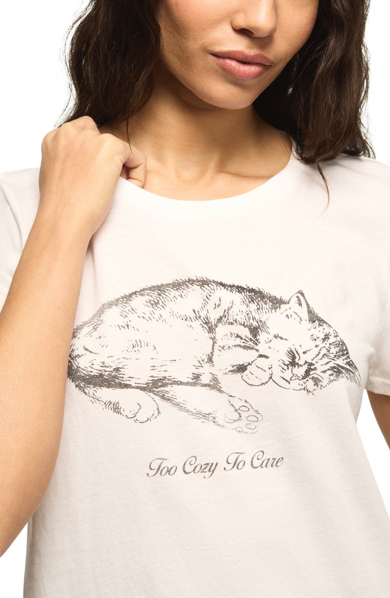 Lucky Brand Too Cozy To Care Crewneck T-Shirt, Alternate, color, Bright White