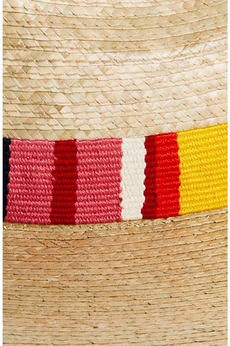 Flor Palm Straw Hat, Alternate, color, TAN/ MULTI