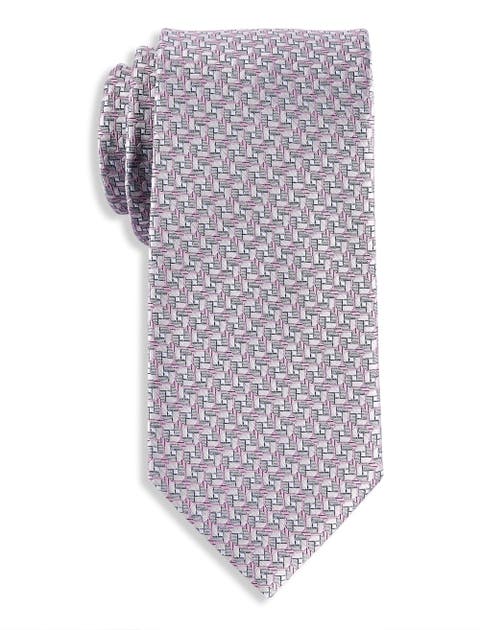 Big 
Tall Geometric Link Patterned Tie