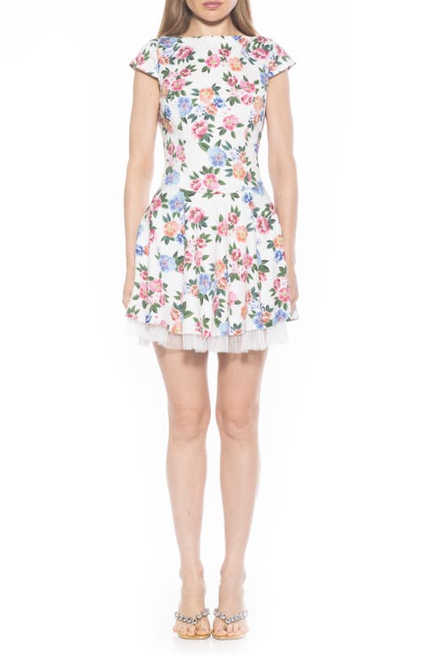 Aleena Boat Neck Minidress