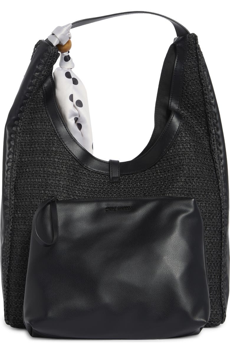 Steve Madden Bfreya Hobo Bag, Alternate, color, Black/ Black