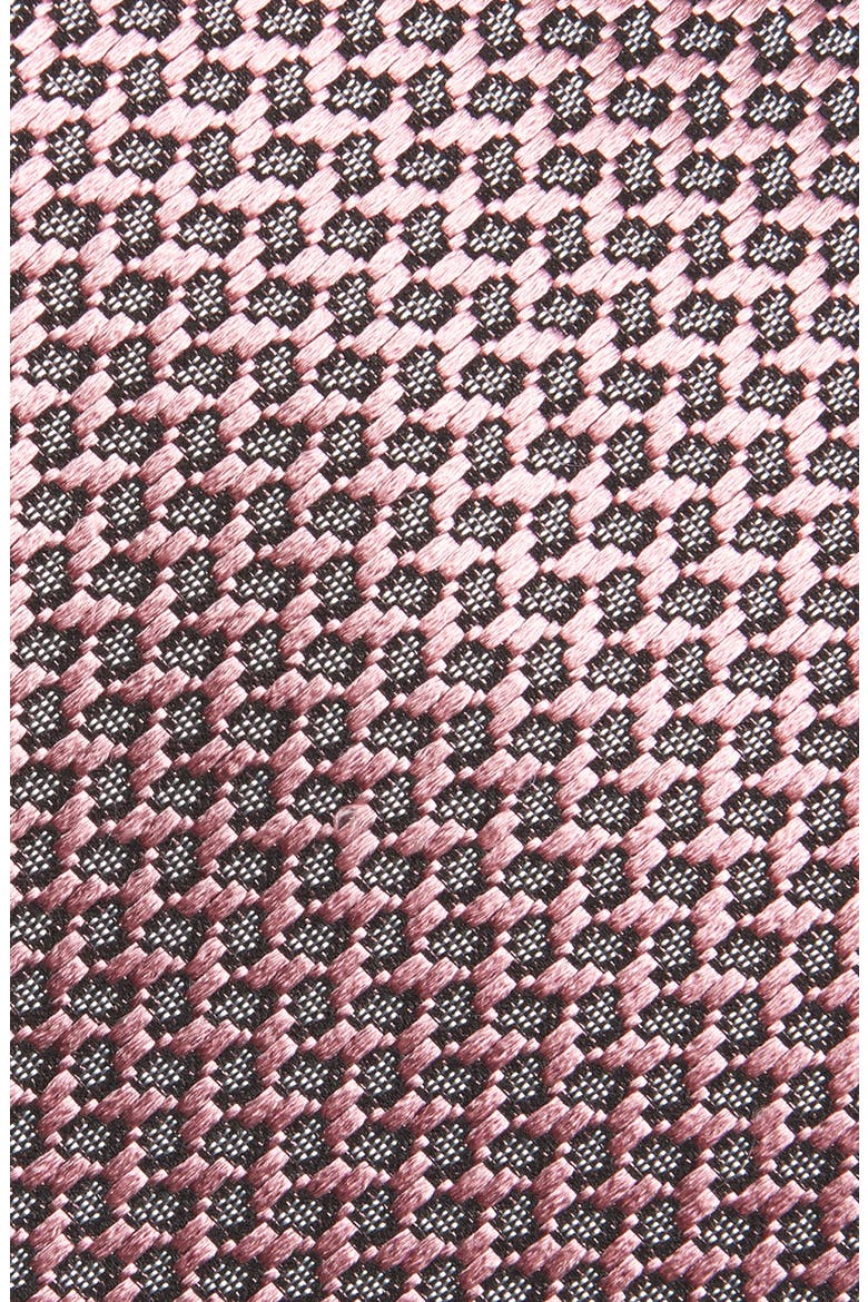 Geometric Silk Jacquard Tie, Alternate, color, PINK