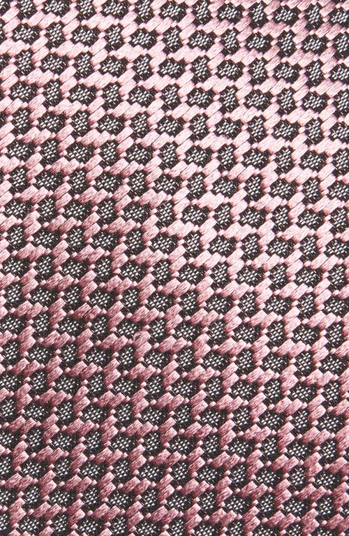Zegna Ties Geometric Silk Jacquard Tie In Pink