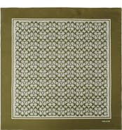 COACH Textured Signature Logo Square Silk Scarf