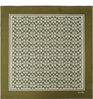 COACH Textured Signature Logo Square Silk Scarf