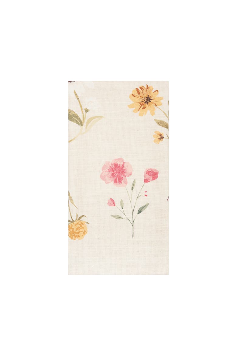 April showers Floral Towel, Alternate, color, White